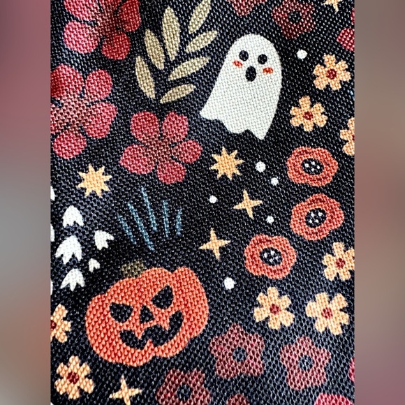 New Halloween Pumpkin Skull Ghost Moon Boo Basket Makeup Tech Pencil Bag - 10.5” - Picture 3 of 7